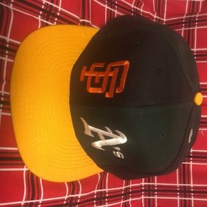 San Francisco/Oakland  baseball hat.